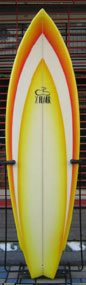 湘南　鵠沼海岸　X-Flavor surfboards　エックスフレーバー　サーフボード　レトロ　シングルフィン